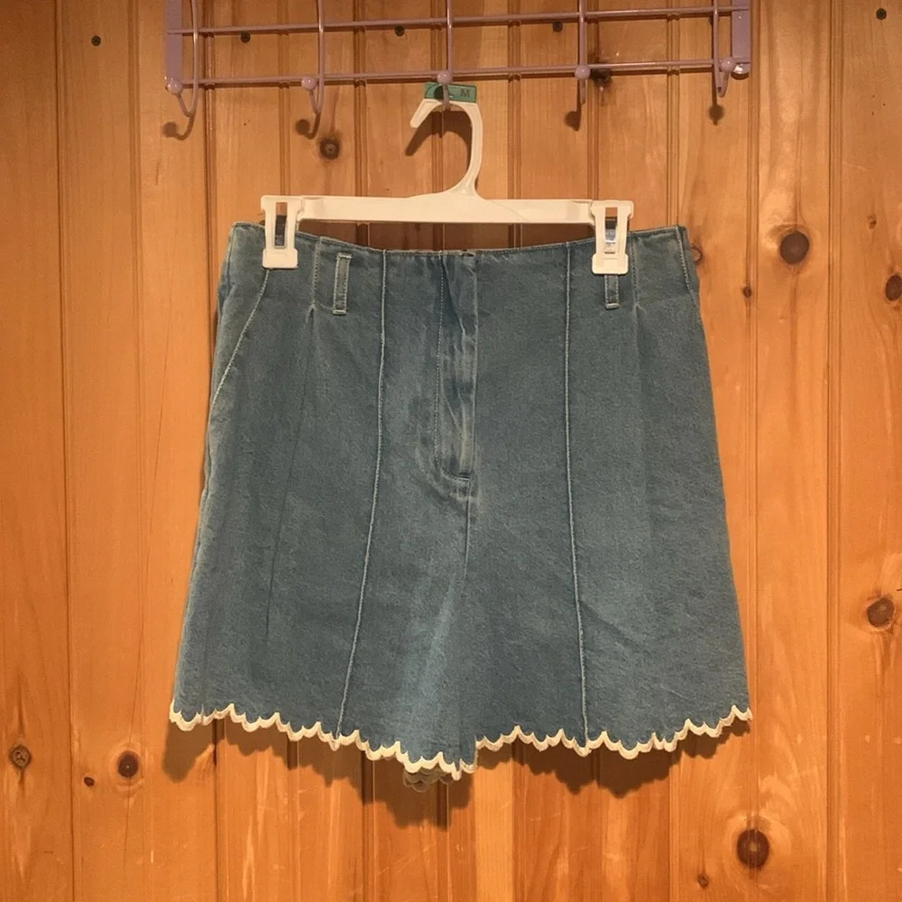 Sea New York Blue Jean Shorts with Cream Trim